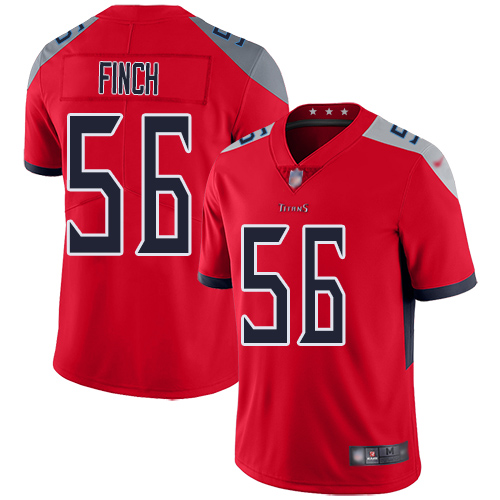 Tennessee Titans Limited Red Men Sharif Finch Jersey NFL Football #56 Inverted Legend